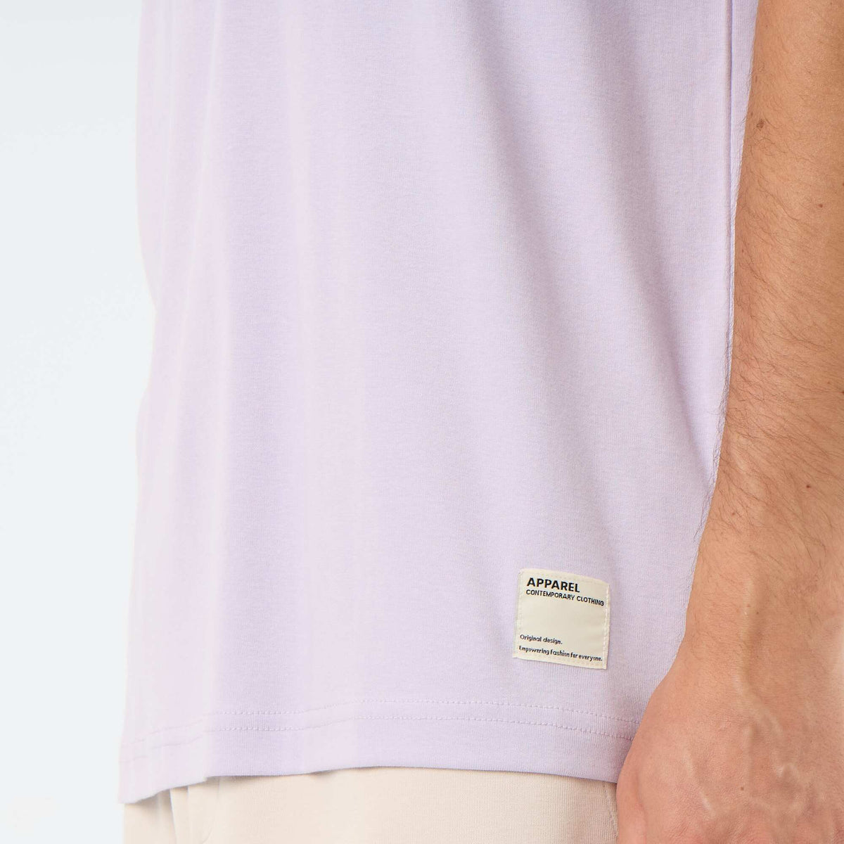 T-shirt en coton à col rond homme ROSE