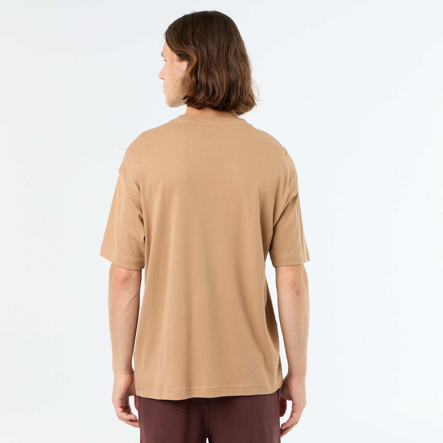 T-shirt Homme en coton à col rond BEIGE