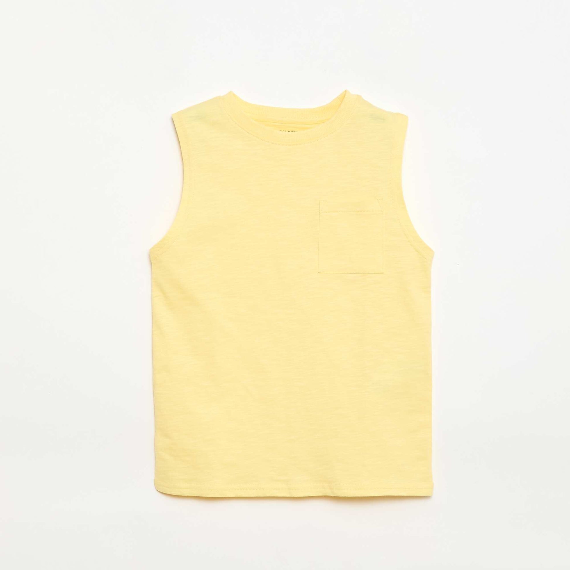Lot de 2 débardeurs avec poche poitrine JAUNE
