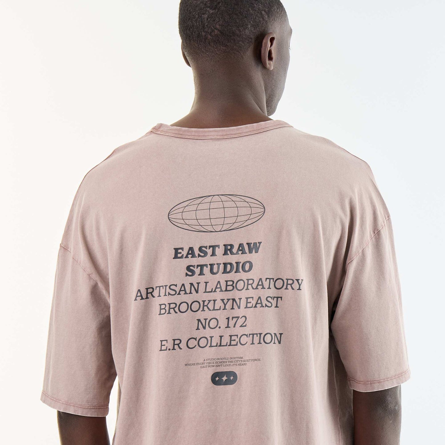 T-shirt en coton à col rond pour homme ROSE