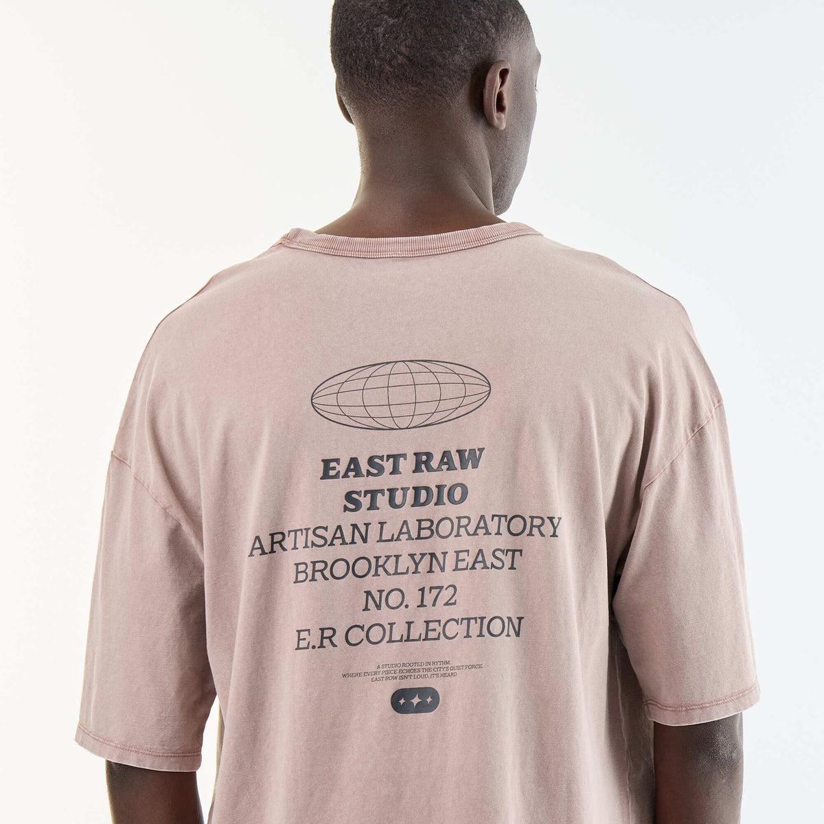 T-shirt en coton à col rond pour homme ROSE