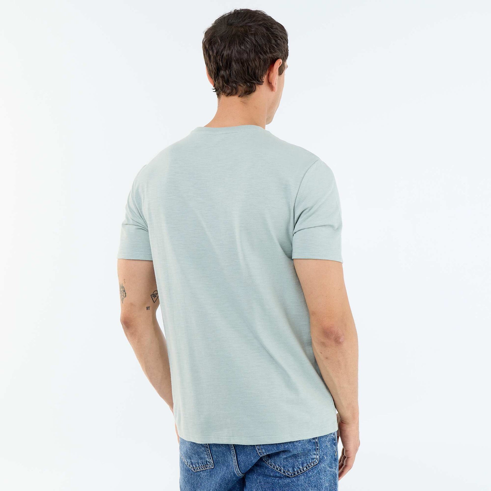 Tee-shirt uni à manches courtes VERT