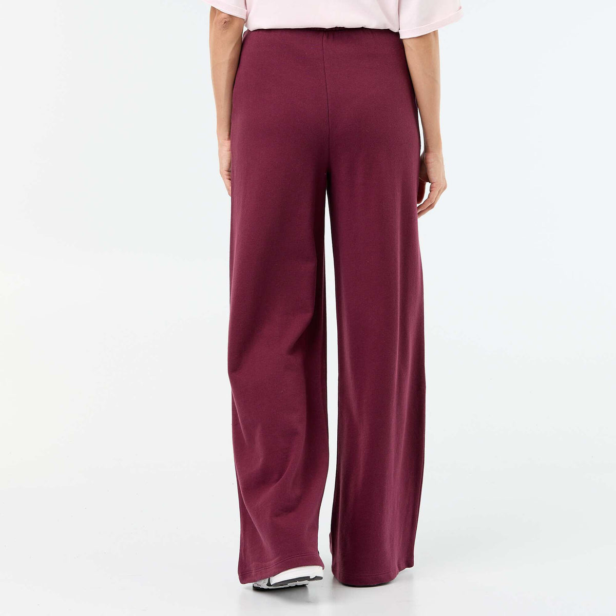 Pantalon jogging large en maille lourde ROSE
