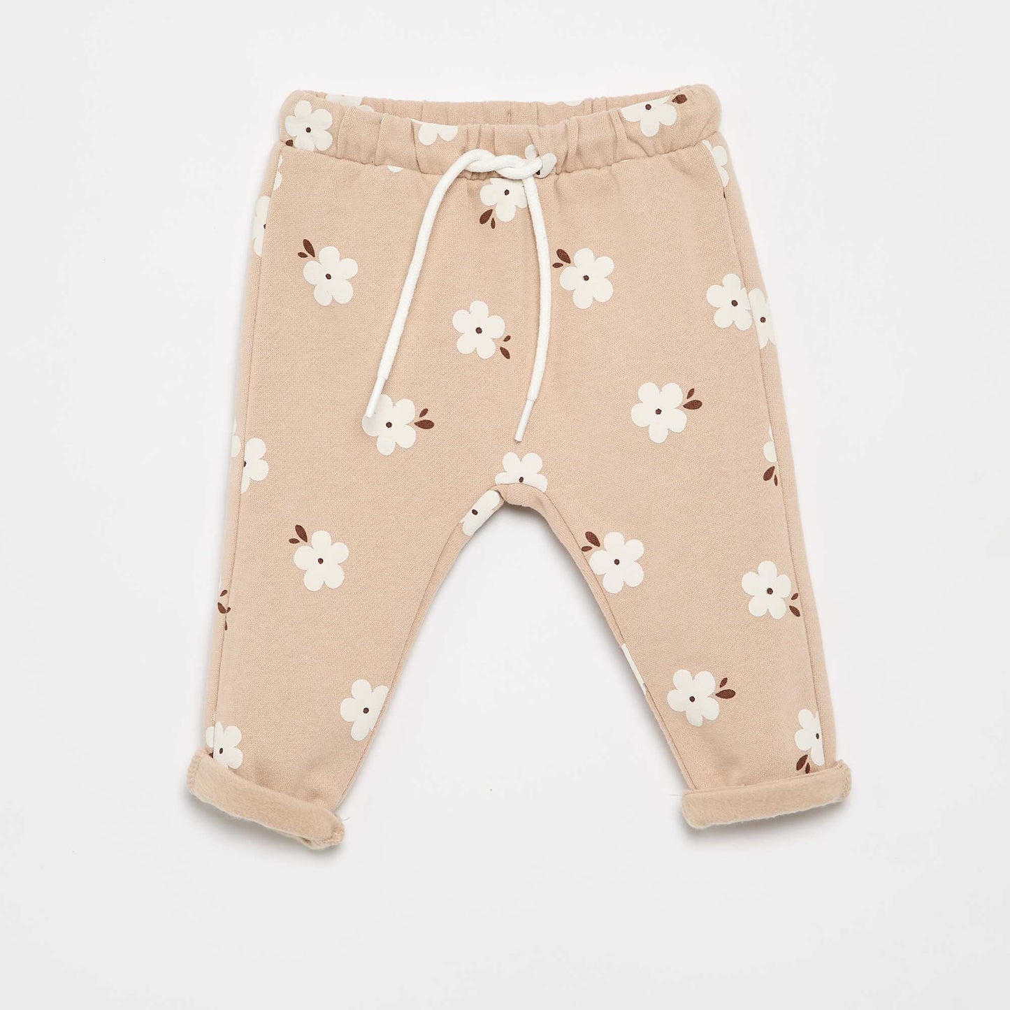 Pantalon jogging à motif BEIGE