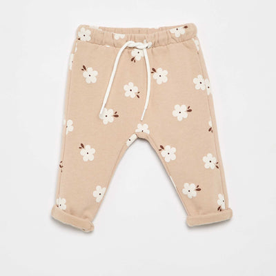 Pantalon jogging à motif BEIGE