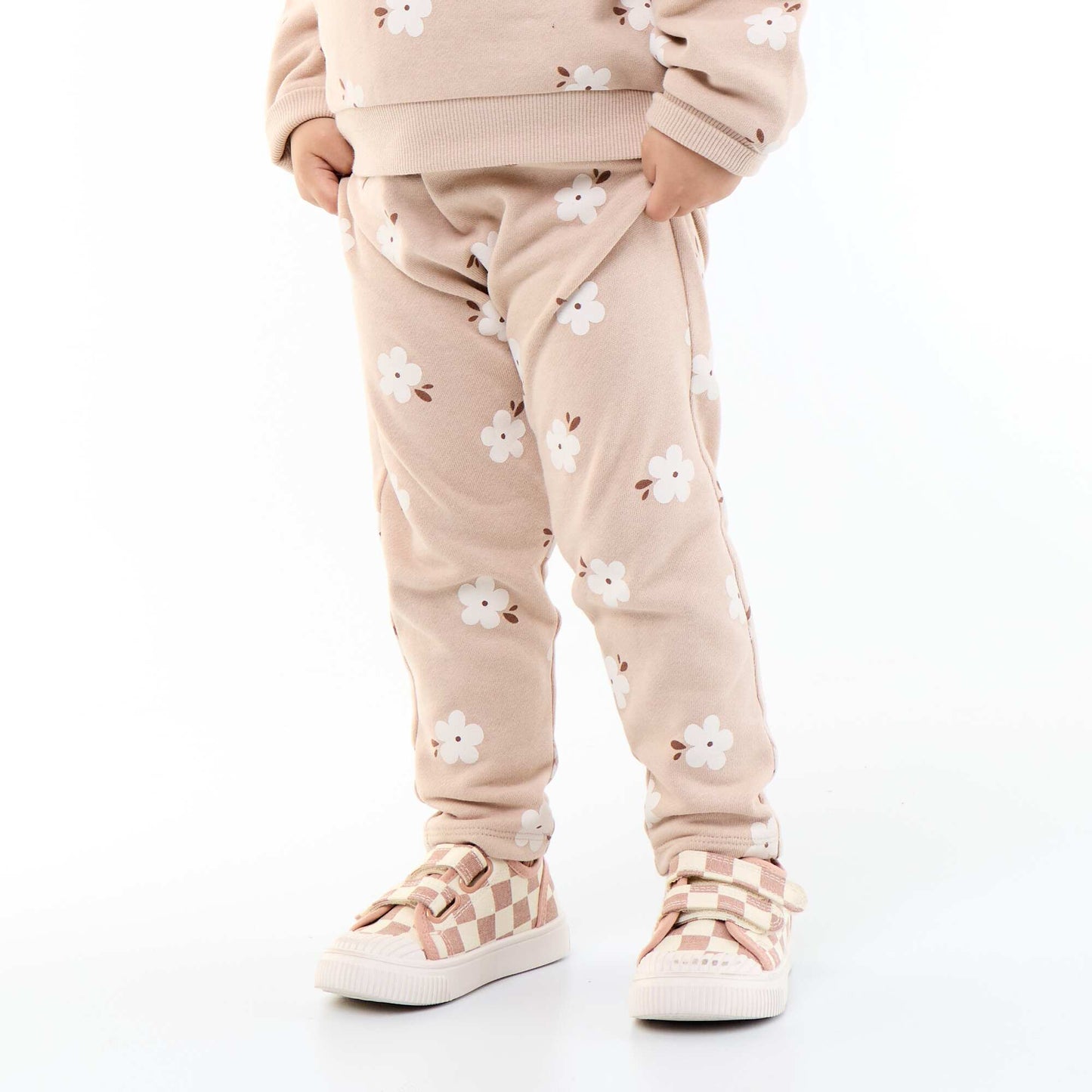 Pantalon jogging à motif BEIGE