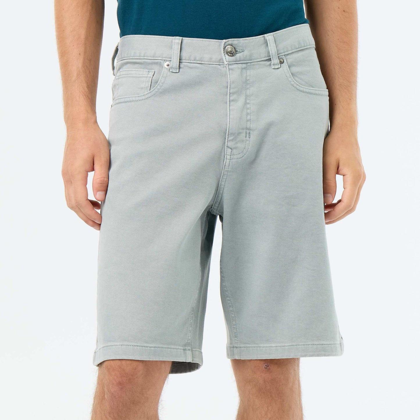 Bermuda en jean 5 poches VERT