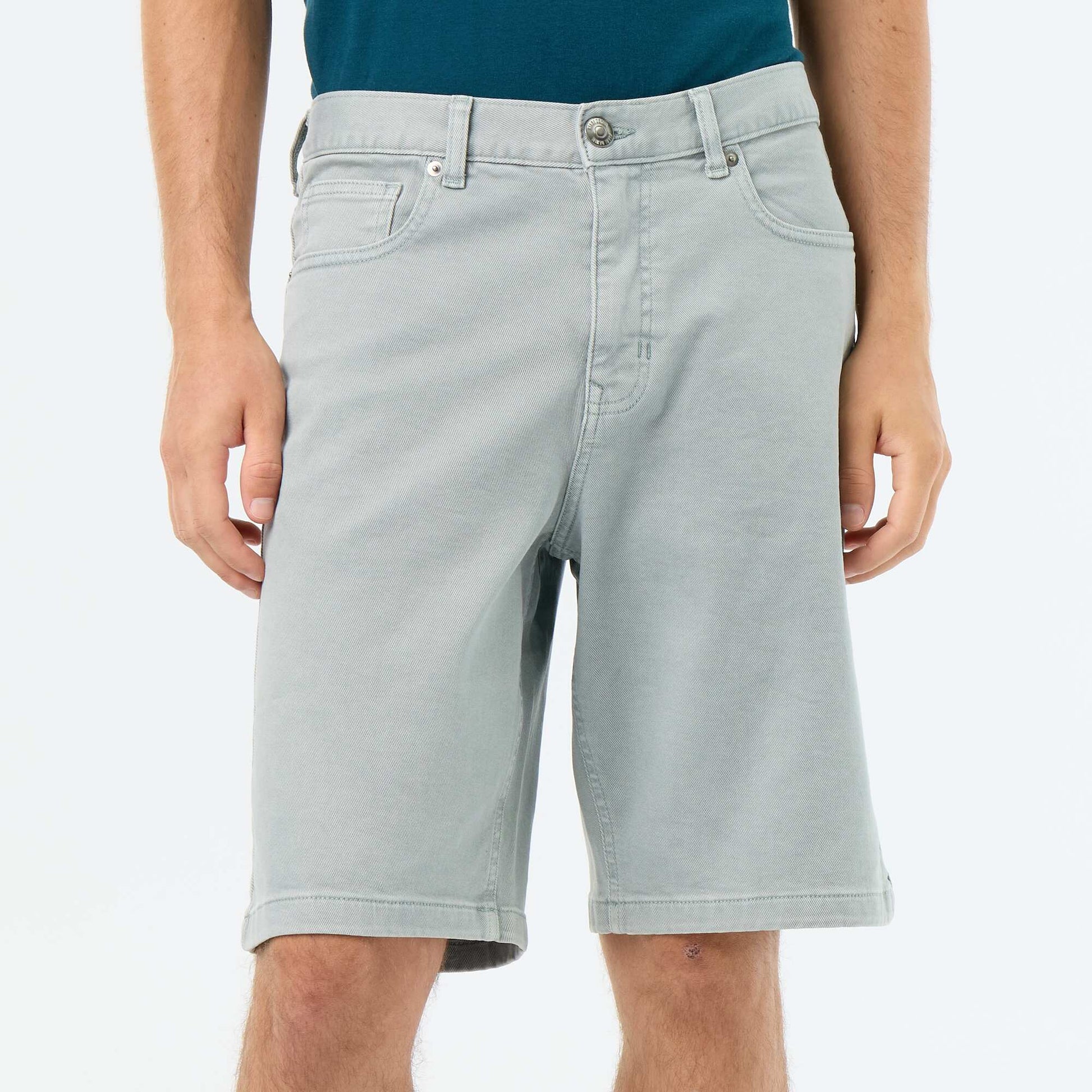 Bermuda en jean 5 poches VERT