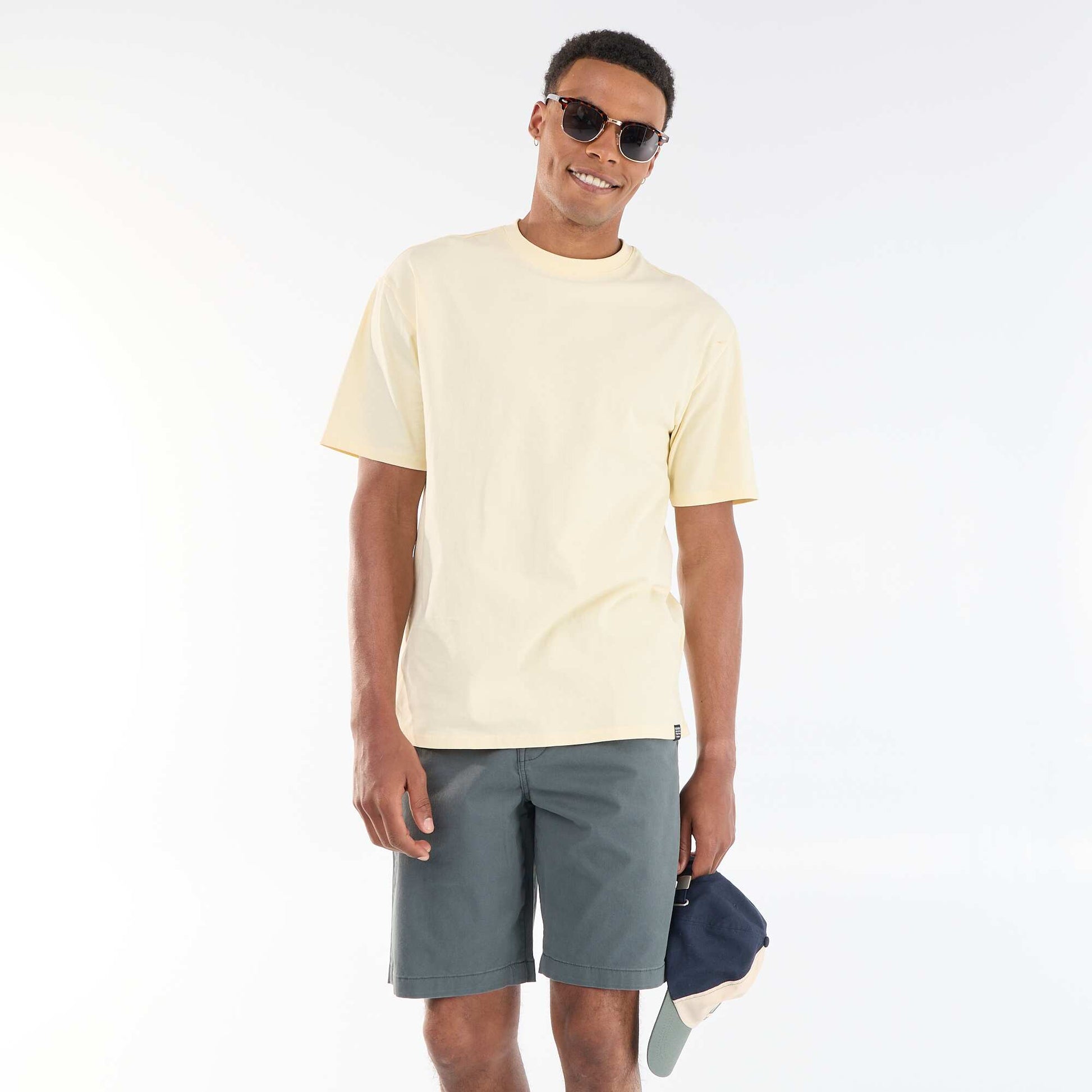 Bermuda chino uni VERT
