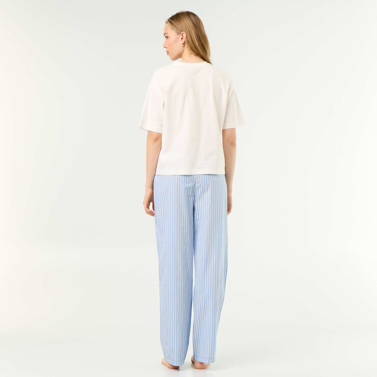 Ensemble de pyjama en coton - T-shirt + pantalon BLEU