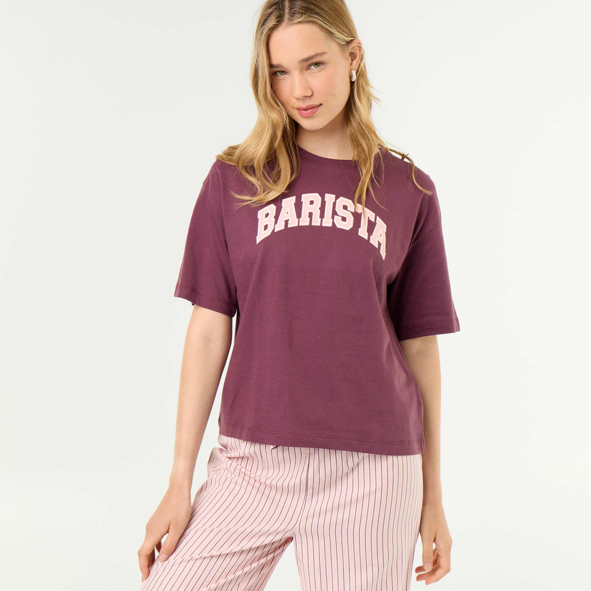 Ensemble de pyjama en coton - T-shirt + pantalon BLEU