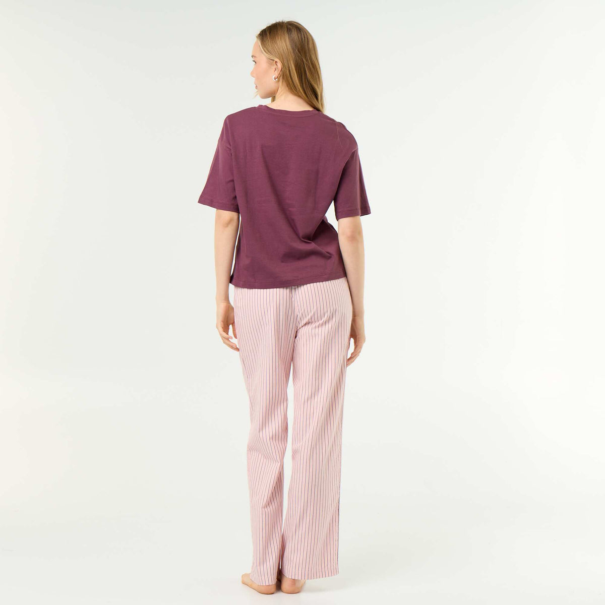 Ensemble de pyjama en coton - T-shirt + pantalon BLEU