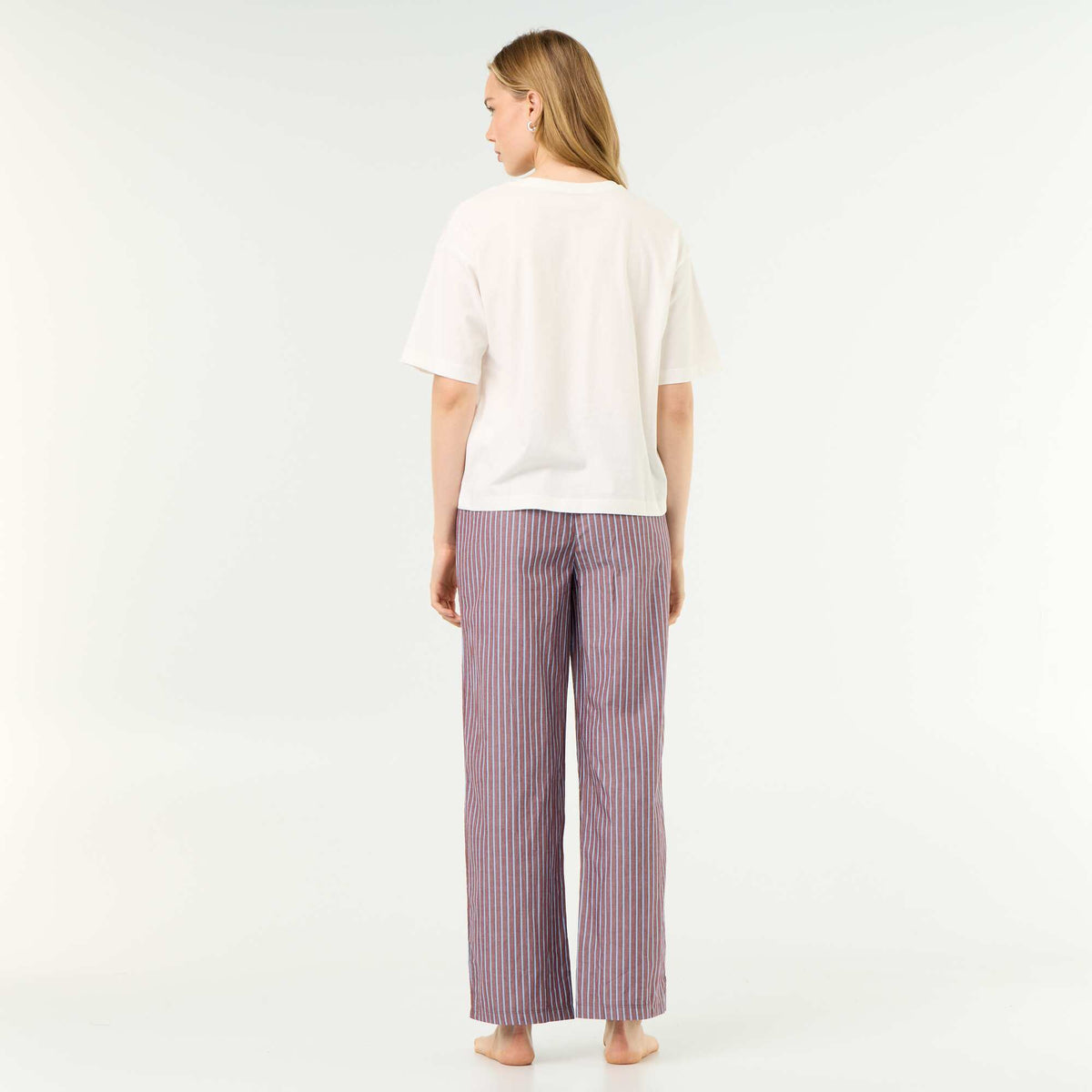 Ensemble de pyjama en coton - T-shirt + pantalon MARRON