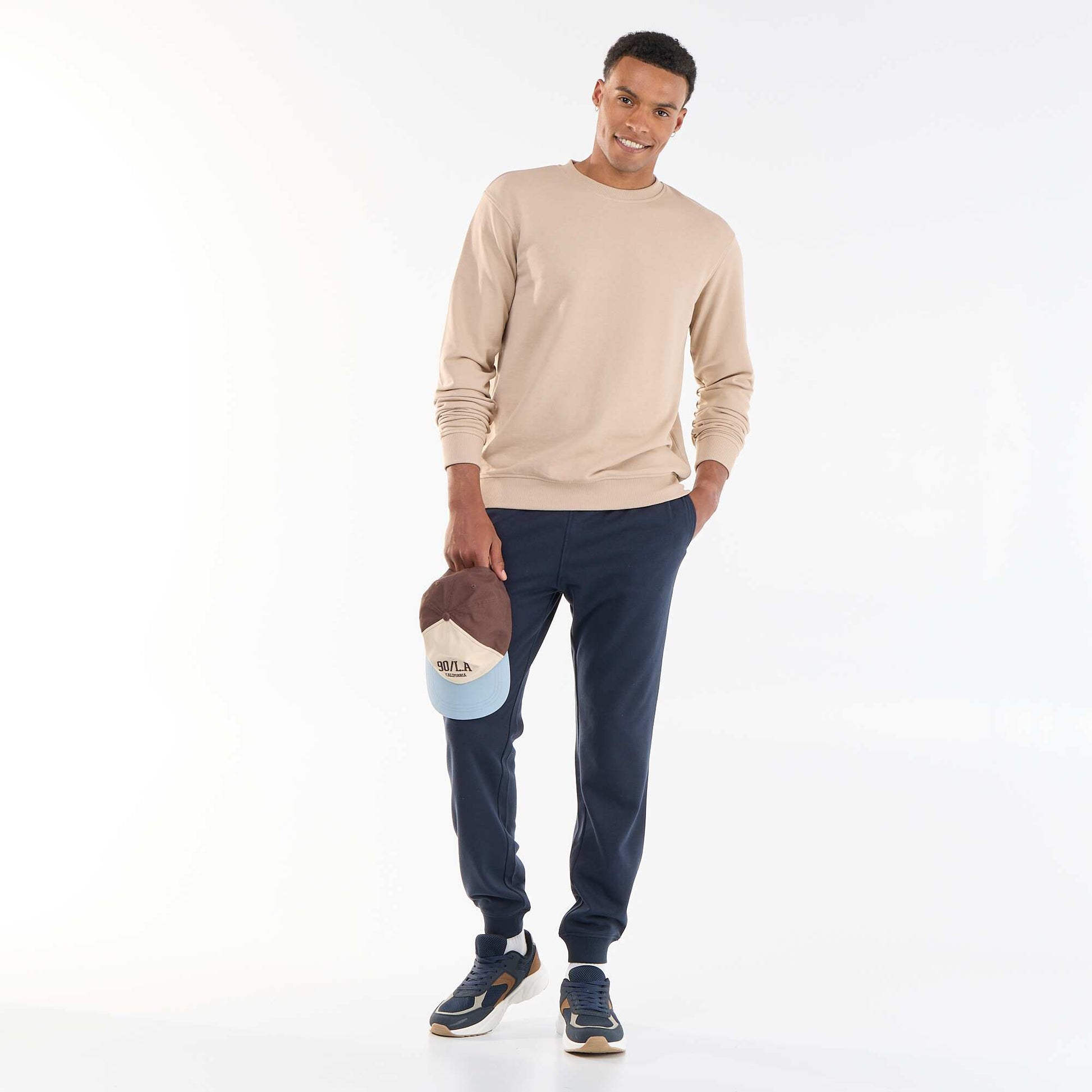 Pantalon jogging en French Terry BLEU
