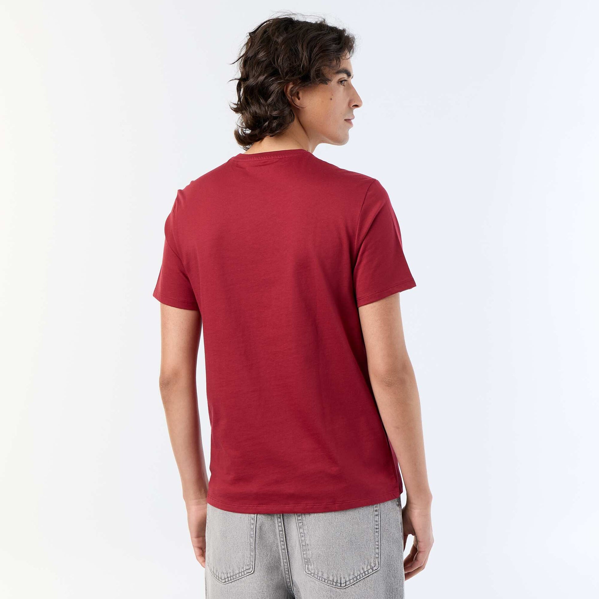 T-shirt homme en coton biologique imprimé ROUGE