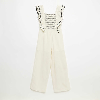 Combinaison pantalon avec volants BEIGE
