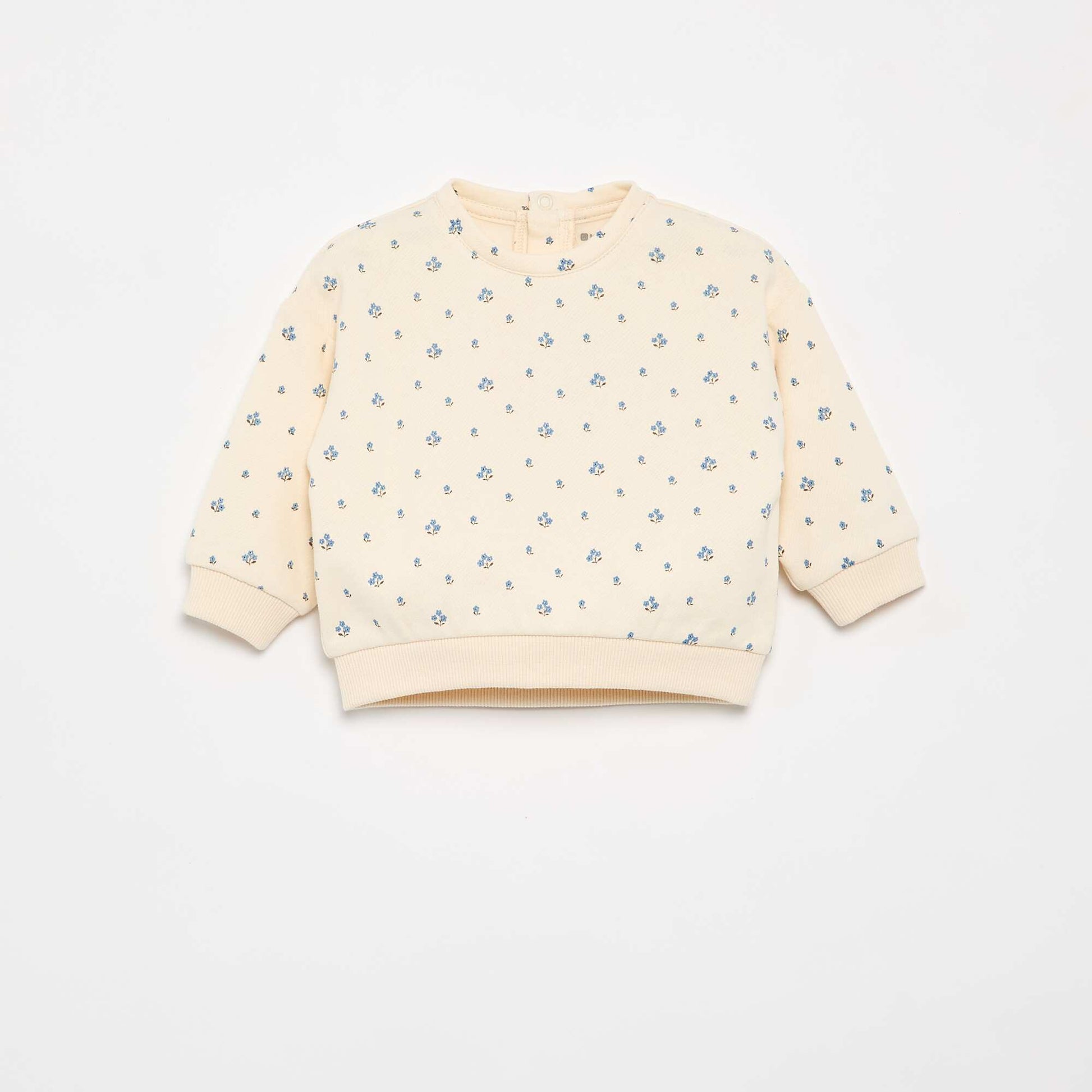 Sweat à motif en molleton BLANC
