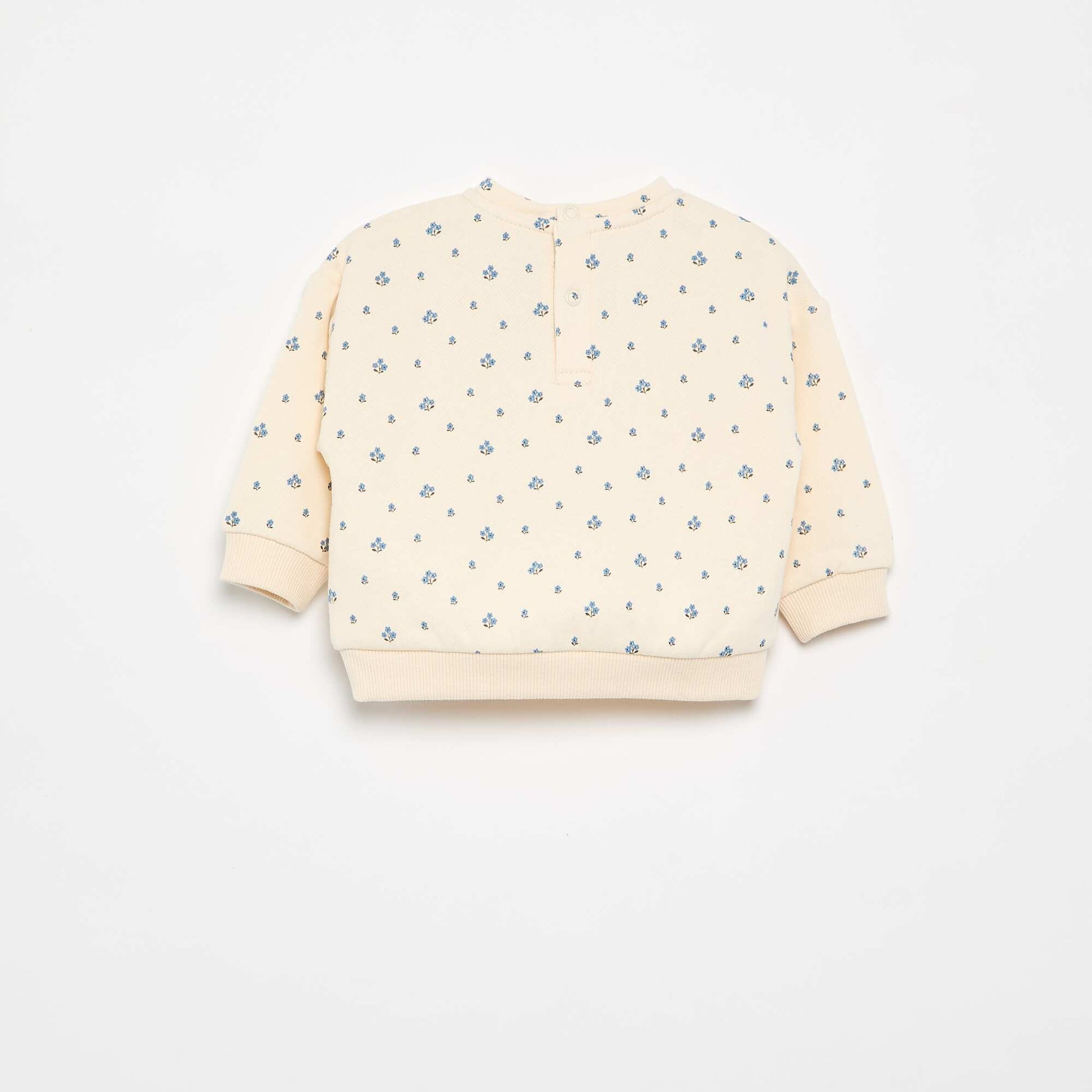 Sweat à motif en molleton BLANC