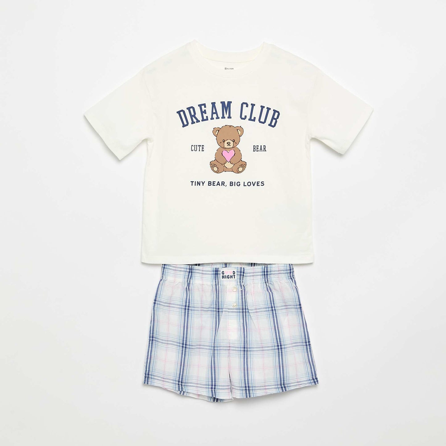 Pyjama court t-shirt + short - 2 pièces GRIS