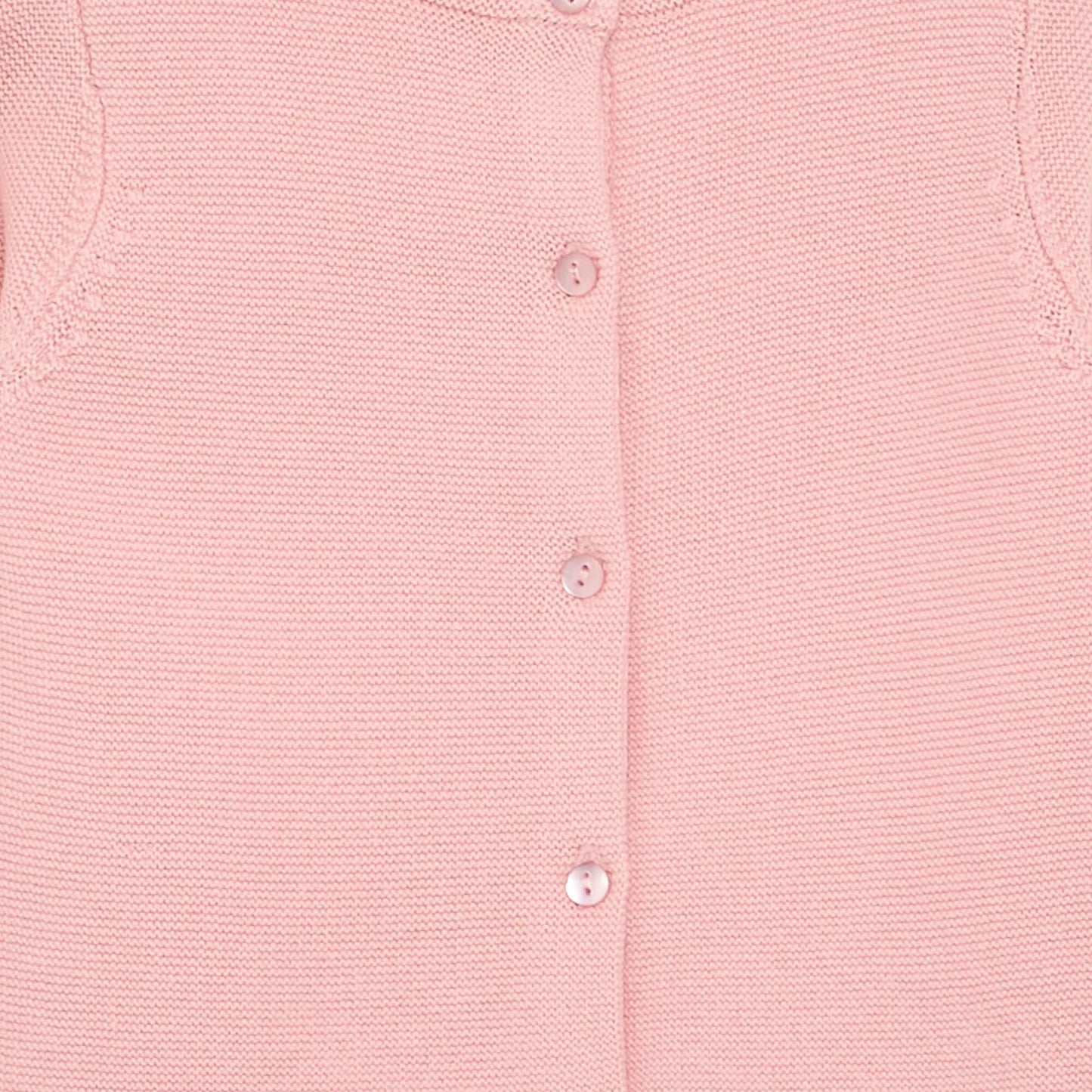 Gilet en maille fine jauge uni ROSE