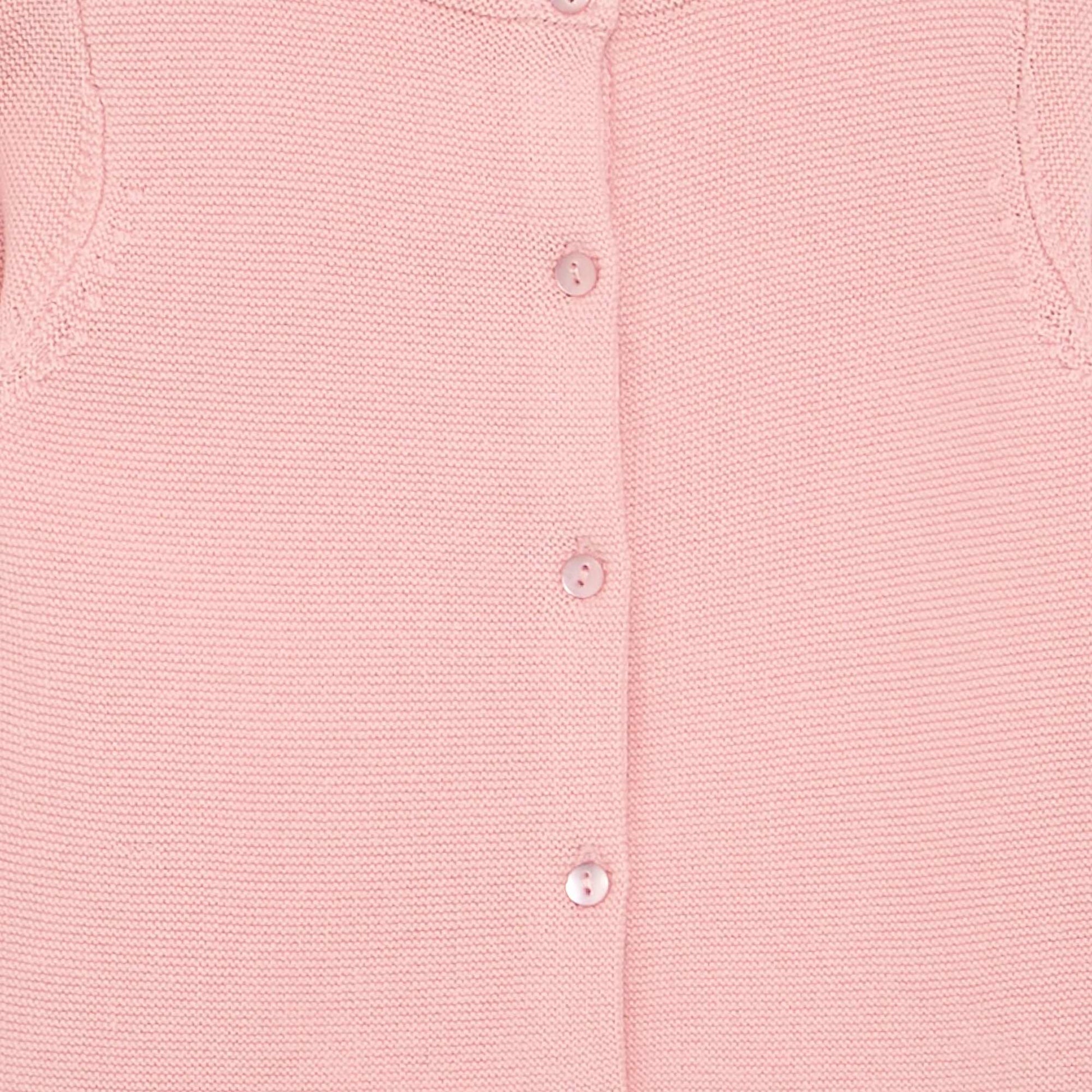 Gilet en maille fine jauge uni ROSE