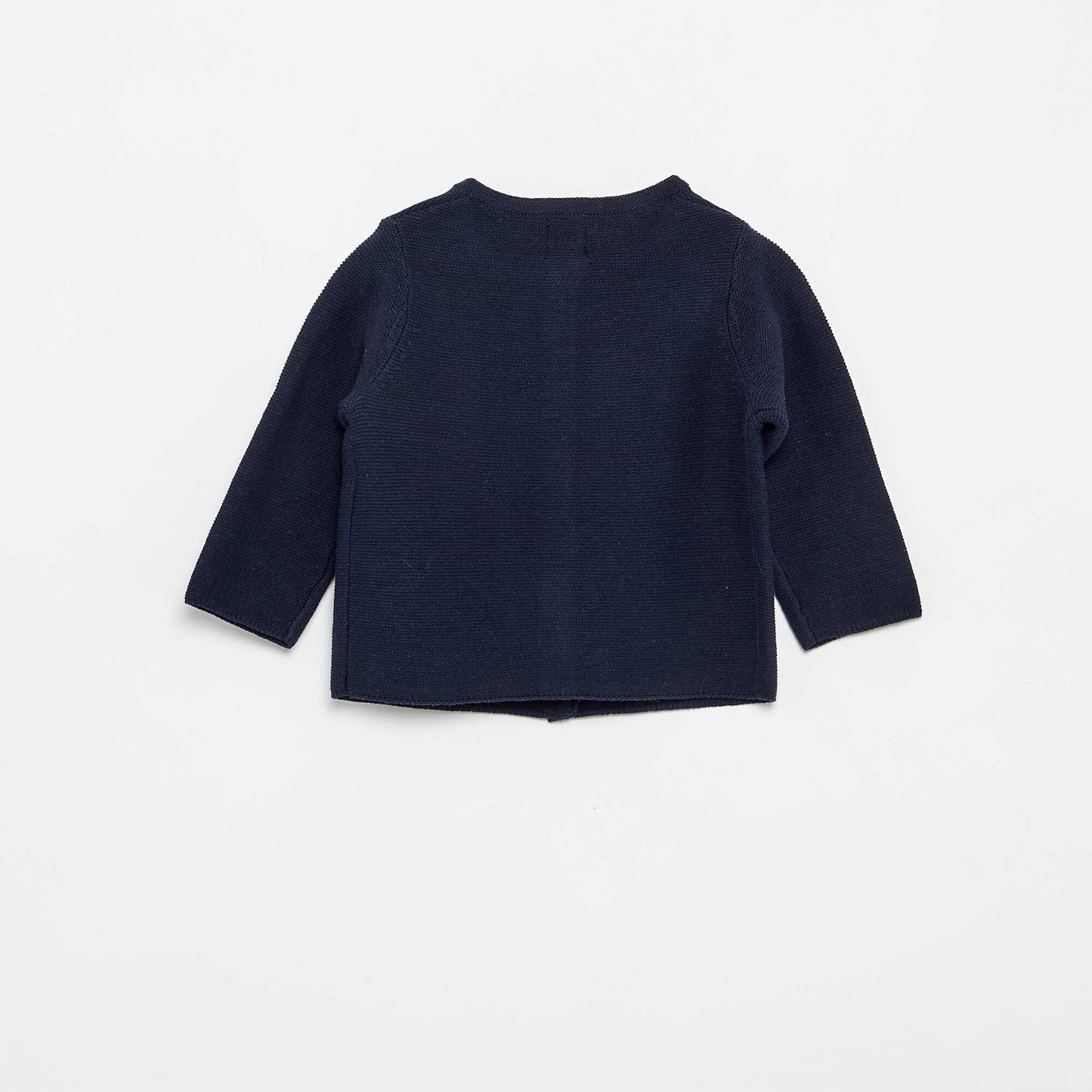Gilet en maille fine jauge uni BLEU