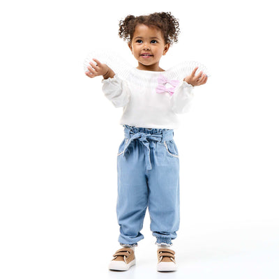 Pantalon en denim léger BLEU