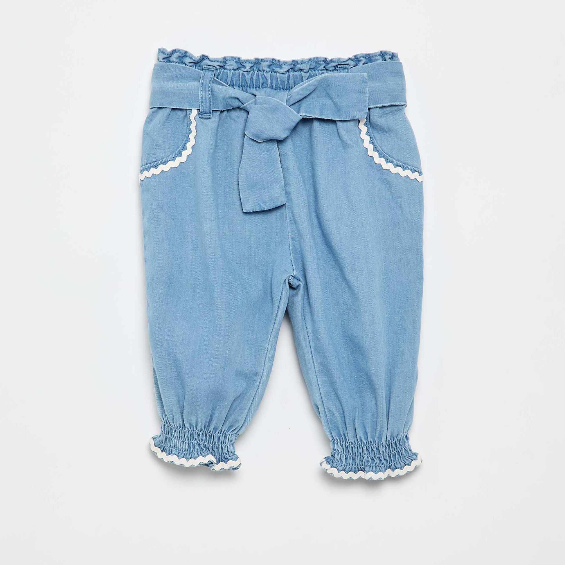 Pantalon en denim léger BLEU