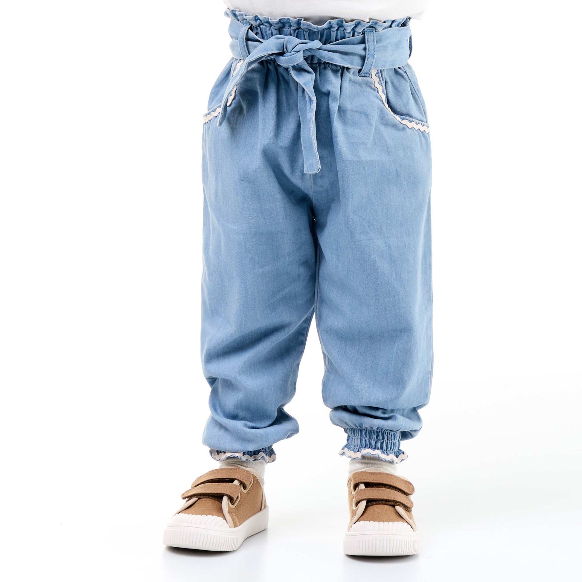 Pantalon en denim léger BLEU