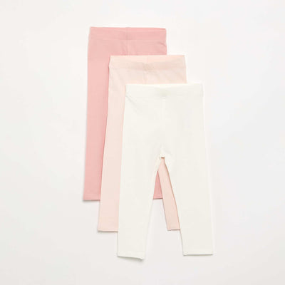 Lot de 3 leggings unis en jersey ROSE