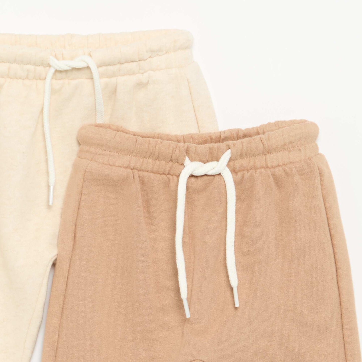 Lot de 2 pantalons forme sarouel en molleton BEIGE