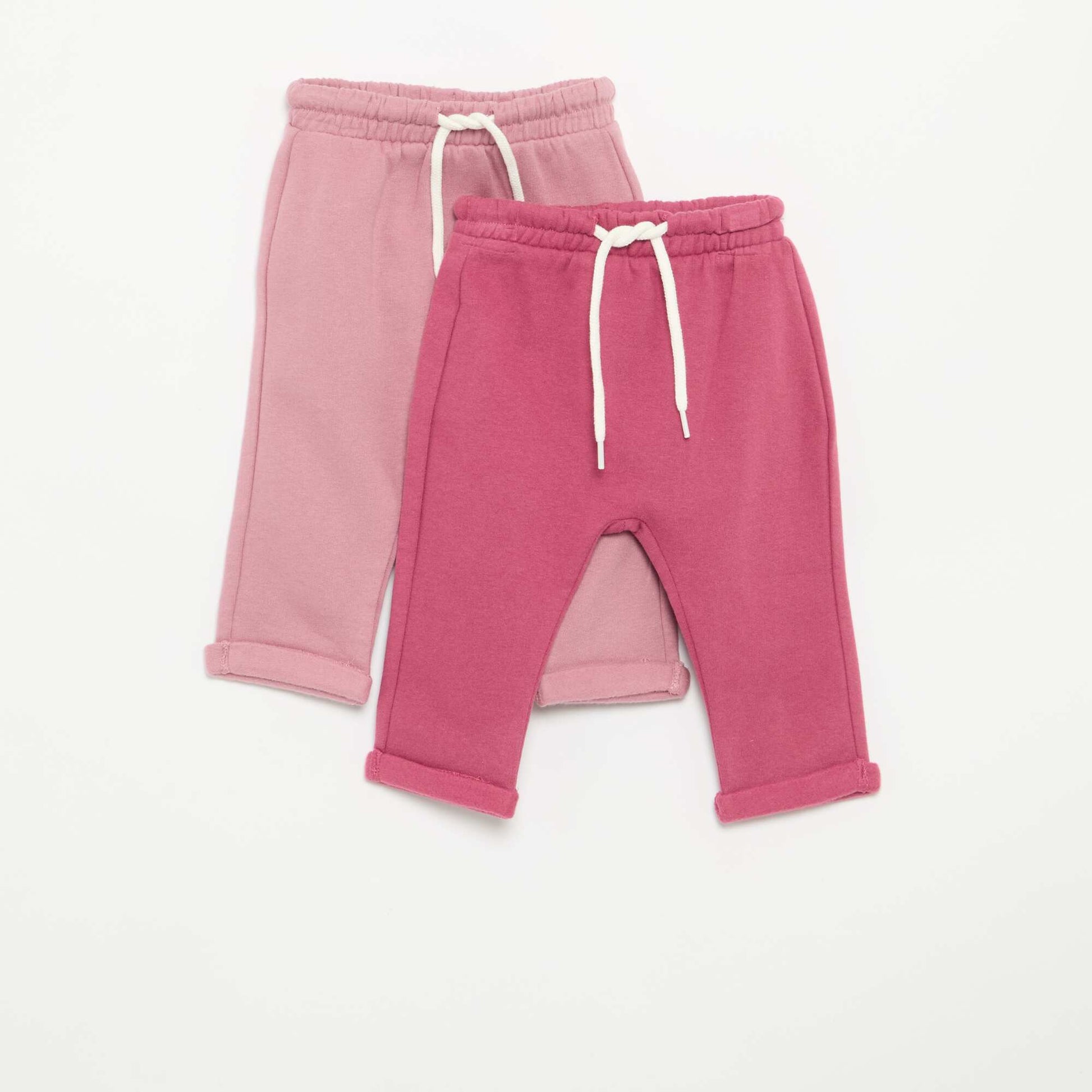 Lot de 2 pantalons forme sarouel en molleton VIOLET