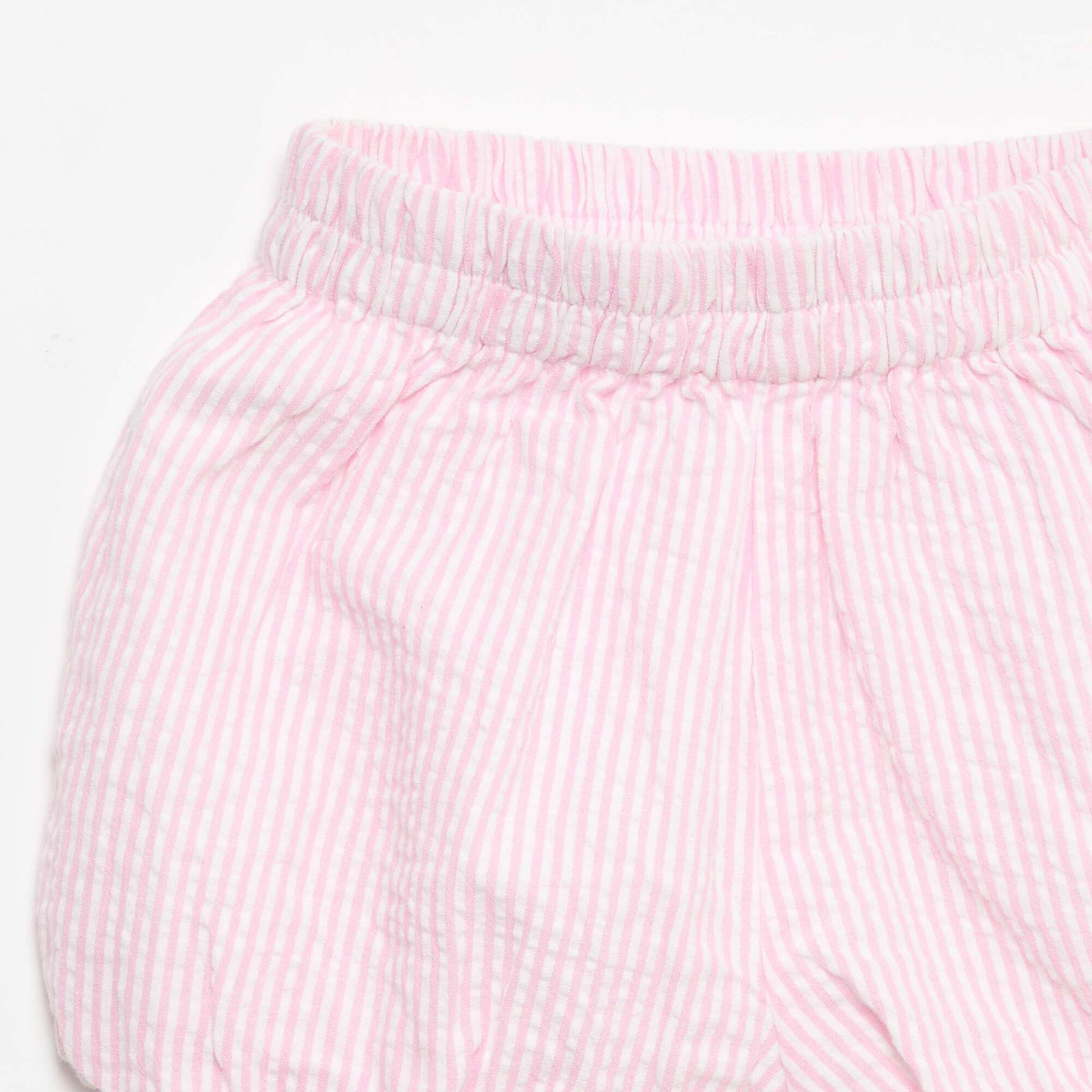 Short en seersucker à rayures ROSE