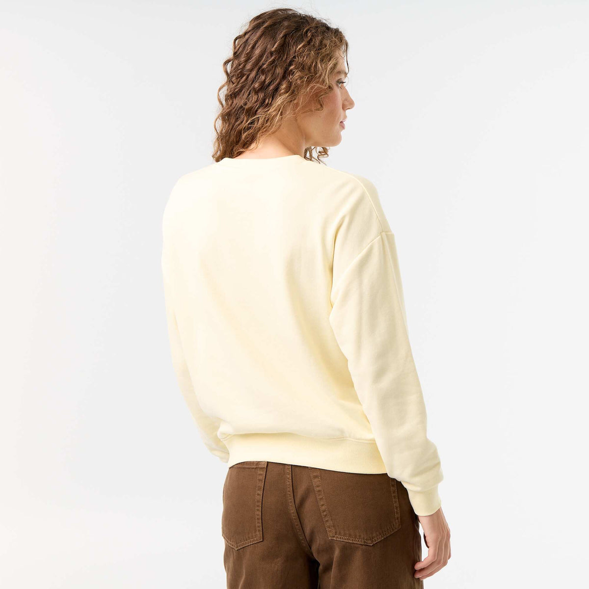 Sweat uni en French Terry JAUNE