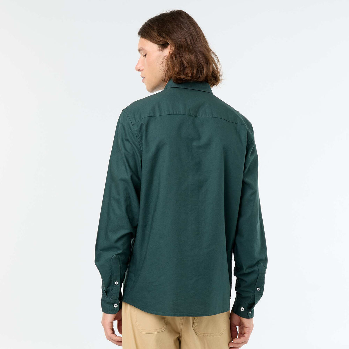 Chemise oxford à ouverture boutonnée VERT