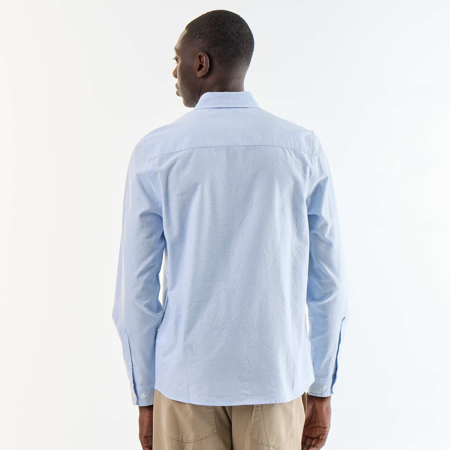 Chemise oxford à ouverture boutonnée BLEU
