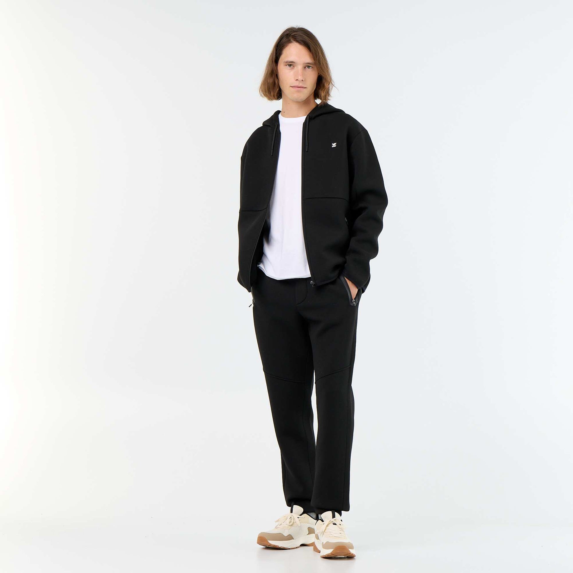 Pantalon jogging avec poches zippées NOIR