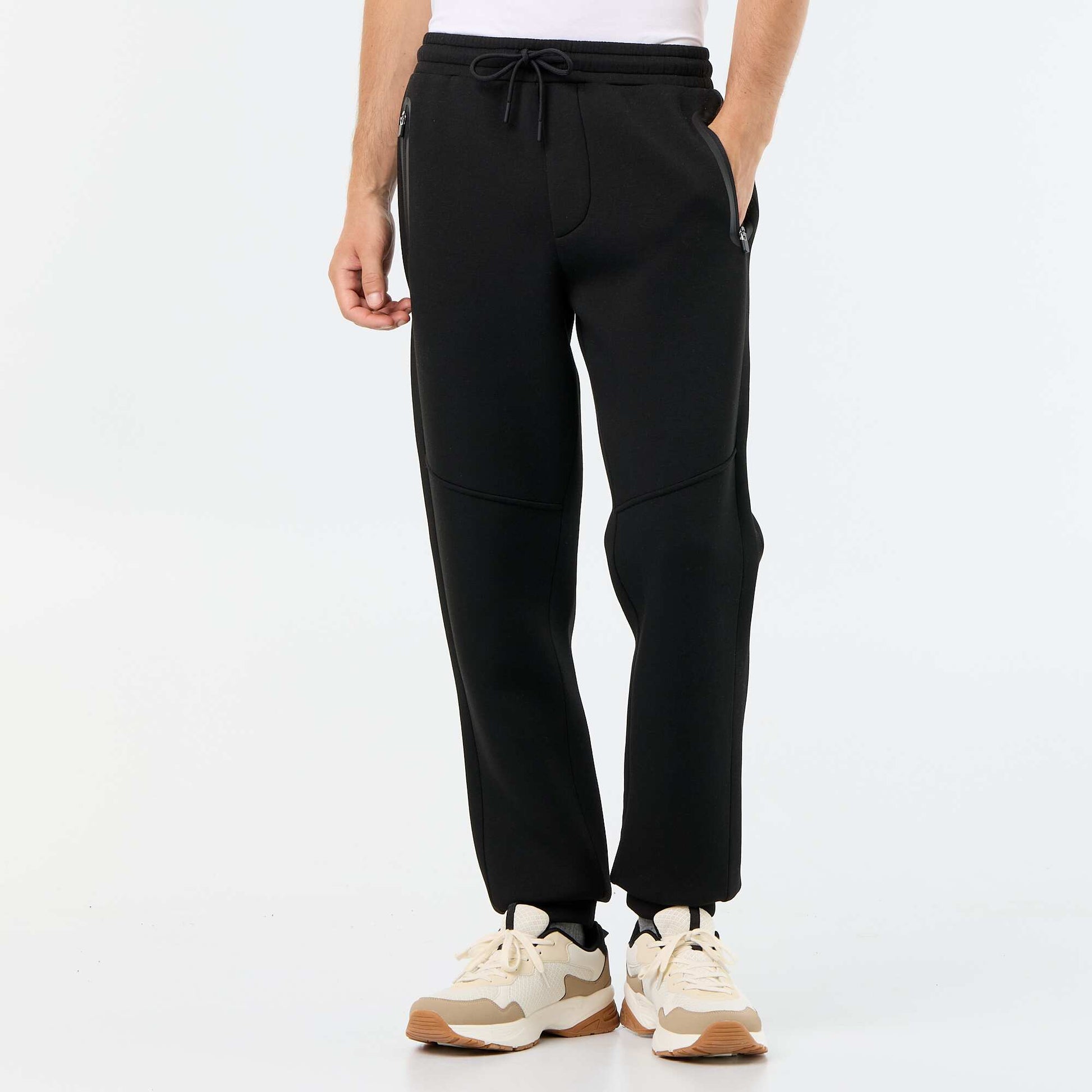 Pantalon jogging avec poches zippées NOIR