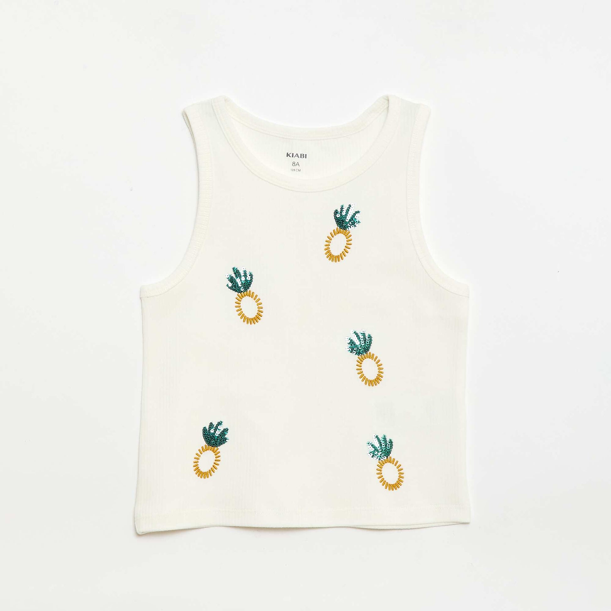 Débardeur avec broderies fantaisies BLANC
