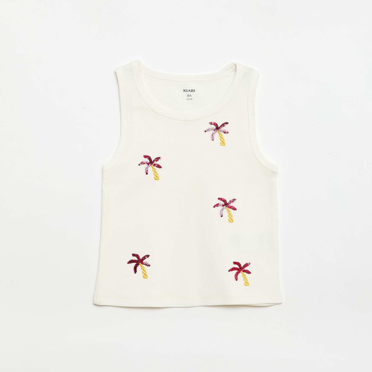 Débardeur avec broderies fantaisies BLANC