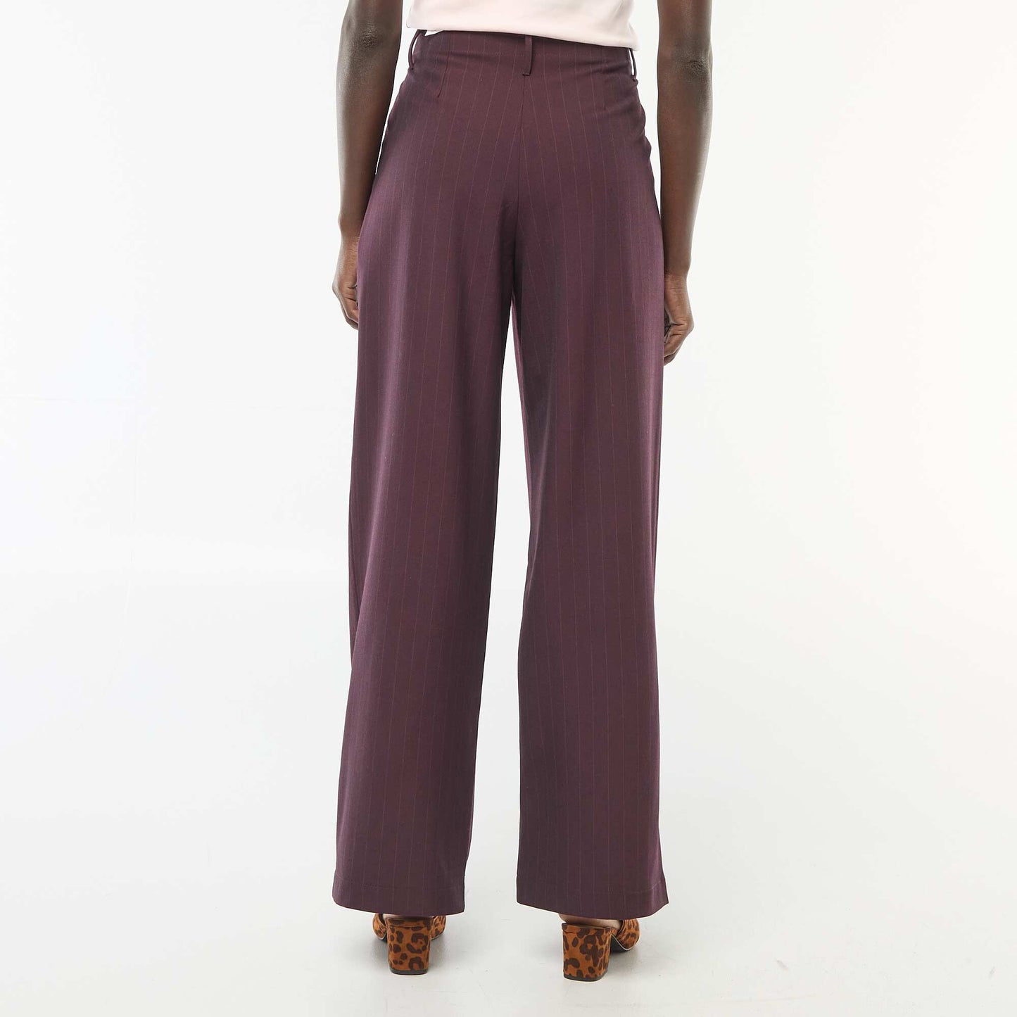 Pantalon large à rayures ROUGE