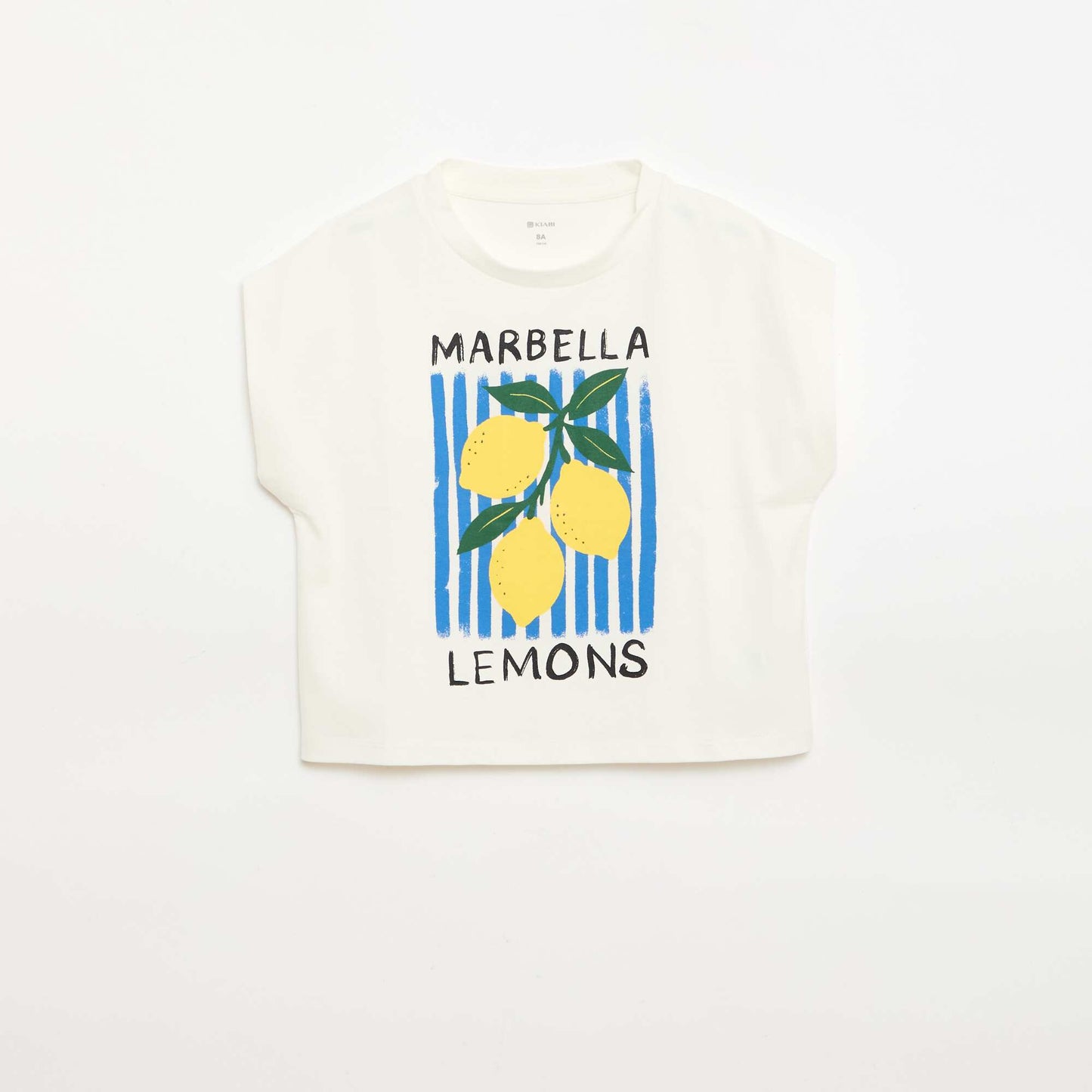 T-shirt imprimé fantaisie à manches courtes BLANC