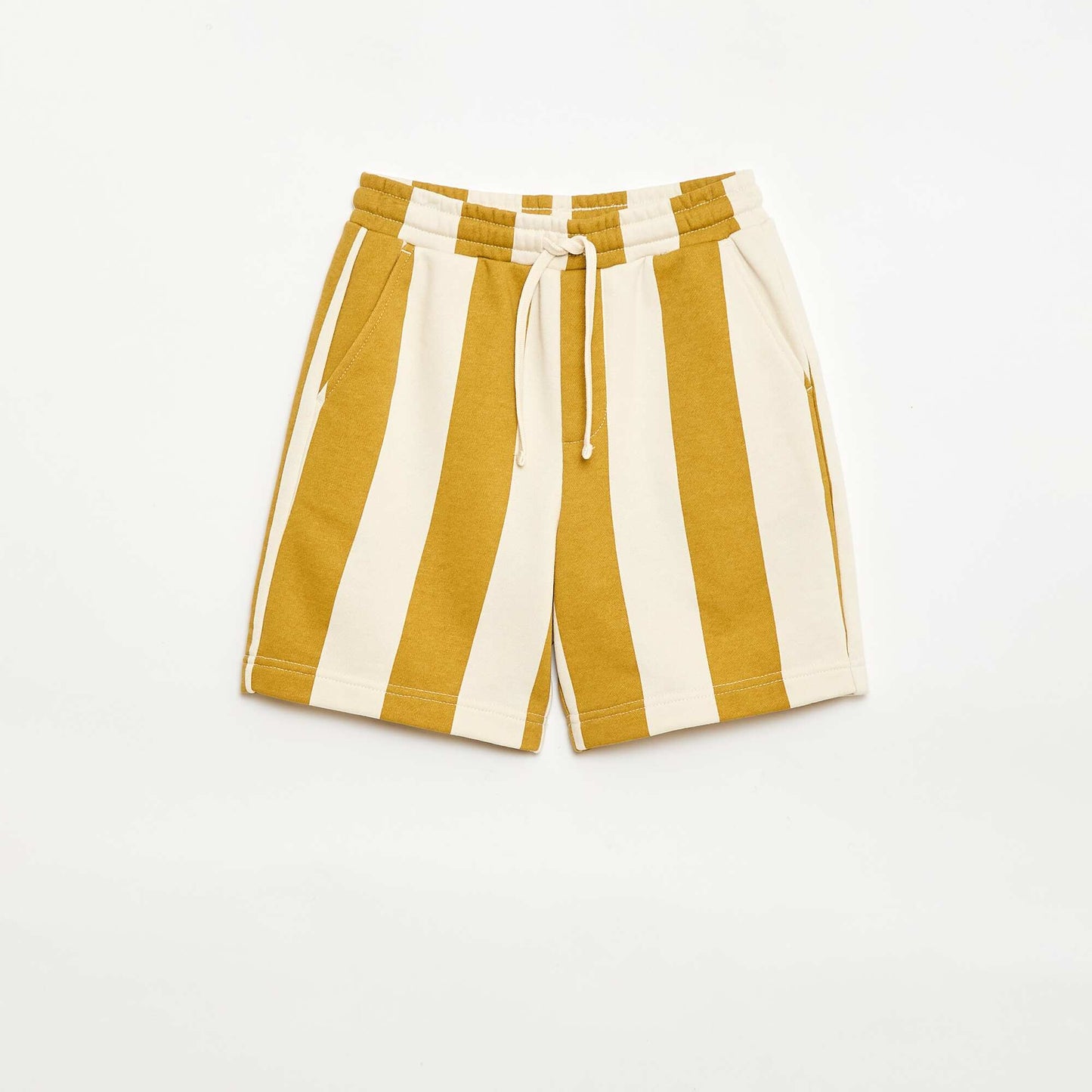 Bermuda en French Terry à motif BEIGE