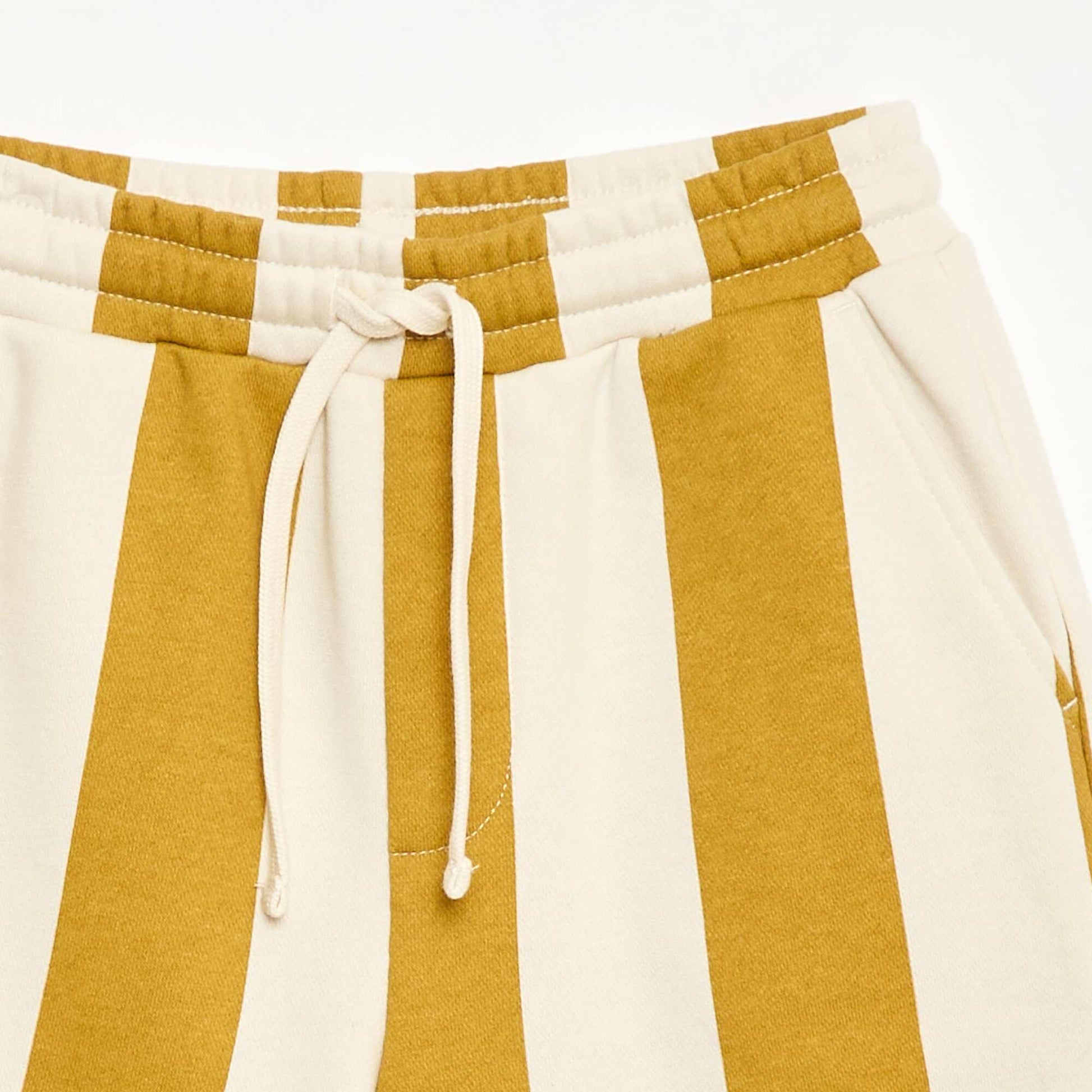 Bermuda en French Terry à motif BEIGE