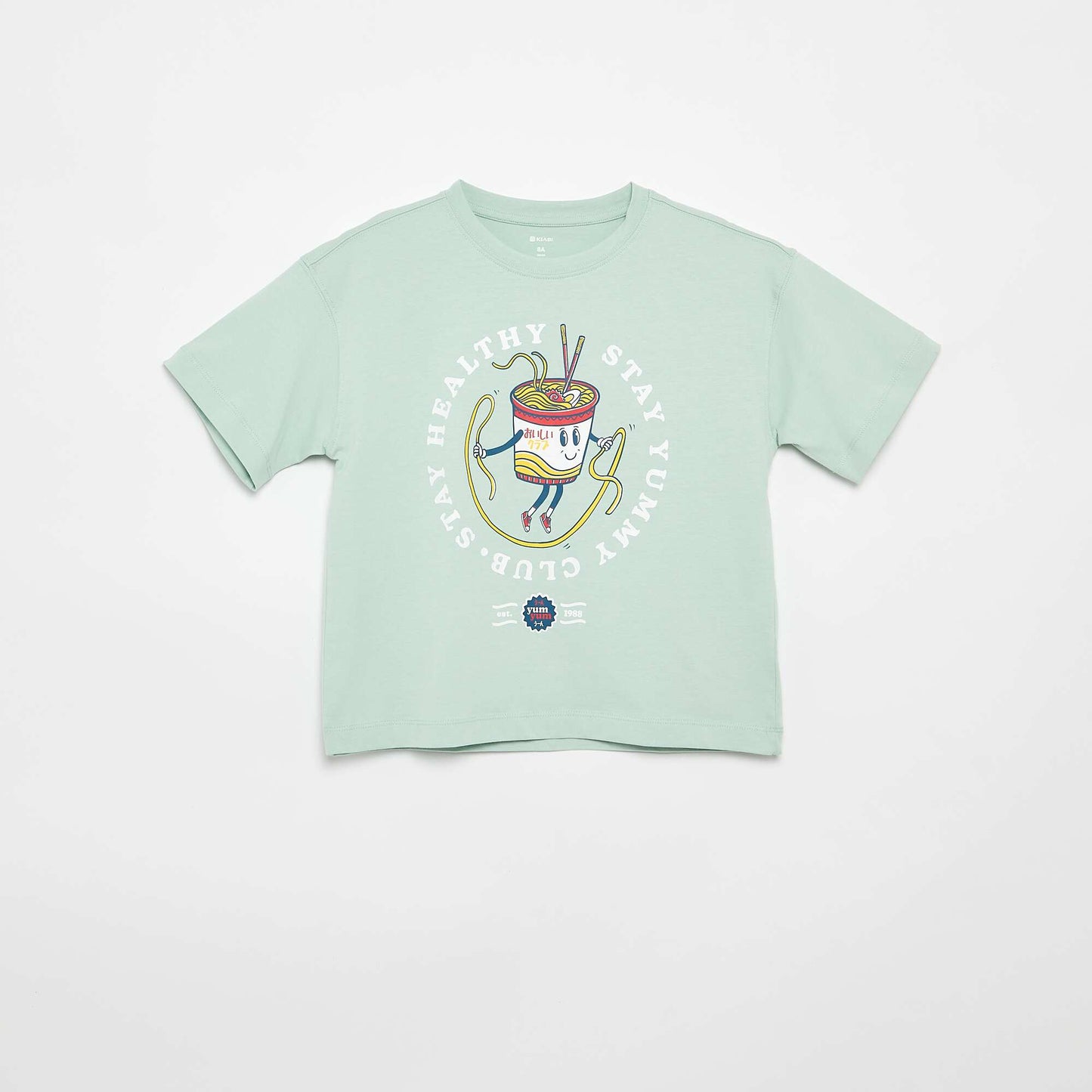T-shirt imprimé à manches courtes VERT CLAIR
