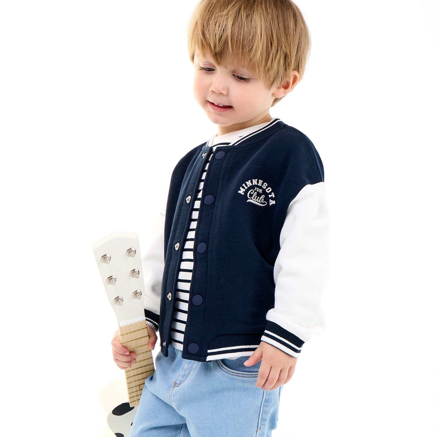 Blouson style campus américain BLEU