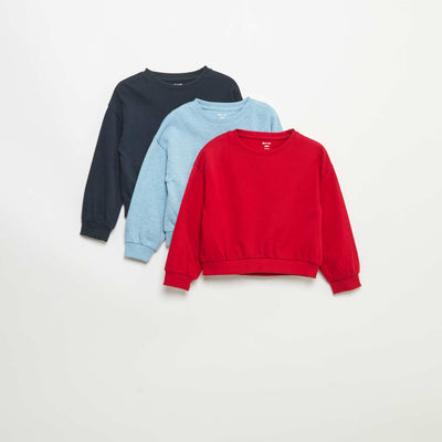 Lot de 3 sweats BLEU
