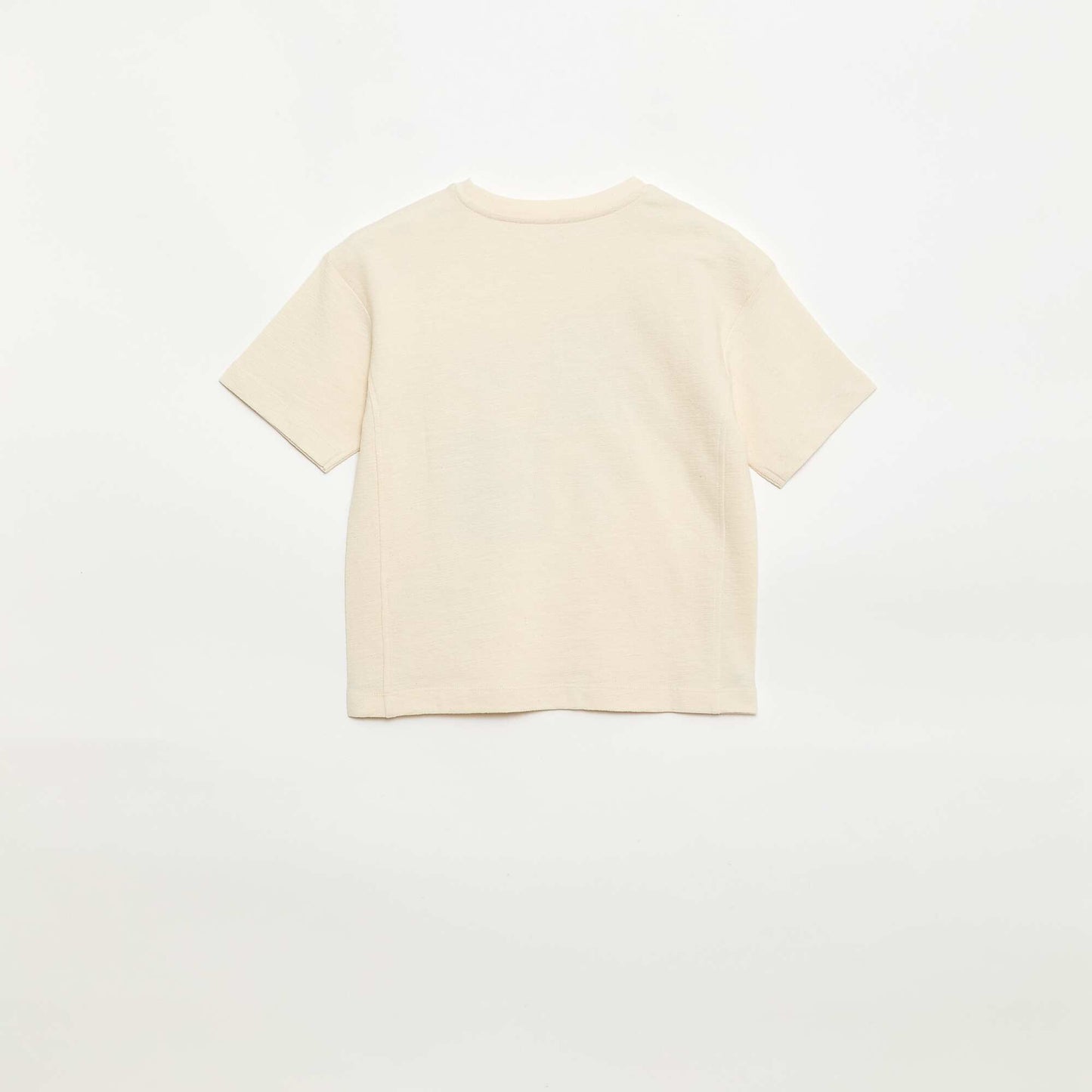 T-shirt loose à manches courtes imprimé BEIGE