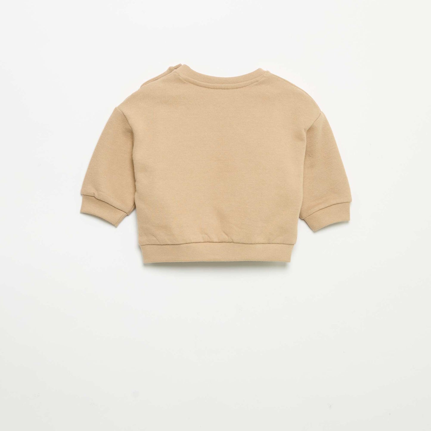 Sweat à manches longues en molleton BEIGE