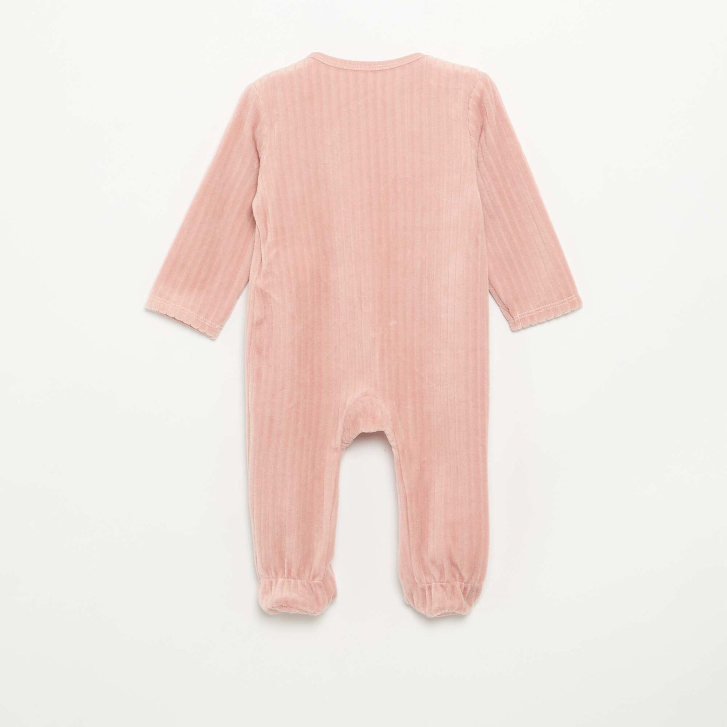 Lot de 2 pyjama en velours avec pieds ROSE
